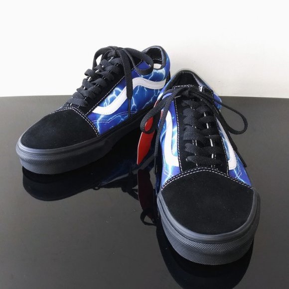 Vans Men's Old Skool Lace Up Leather Suede / Canvas Sneaker - Picture 9 of 12